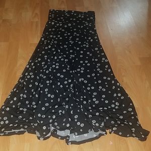Black and White polka dot maxi skirt